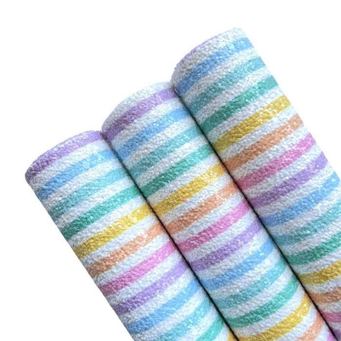 Tramo de Vinil Escarchado Lineas Pastel