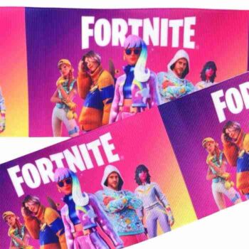 Yarda de Listón Estampado 7.5cm Fortnite