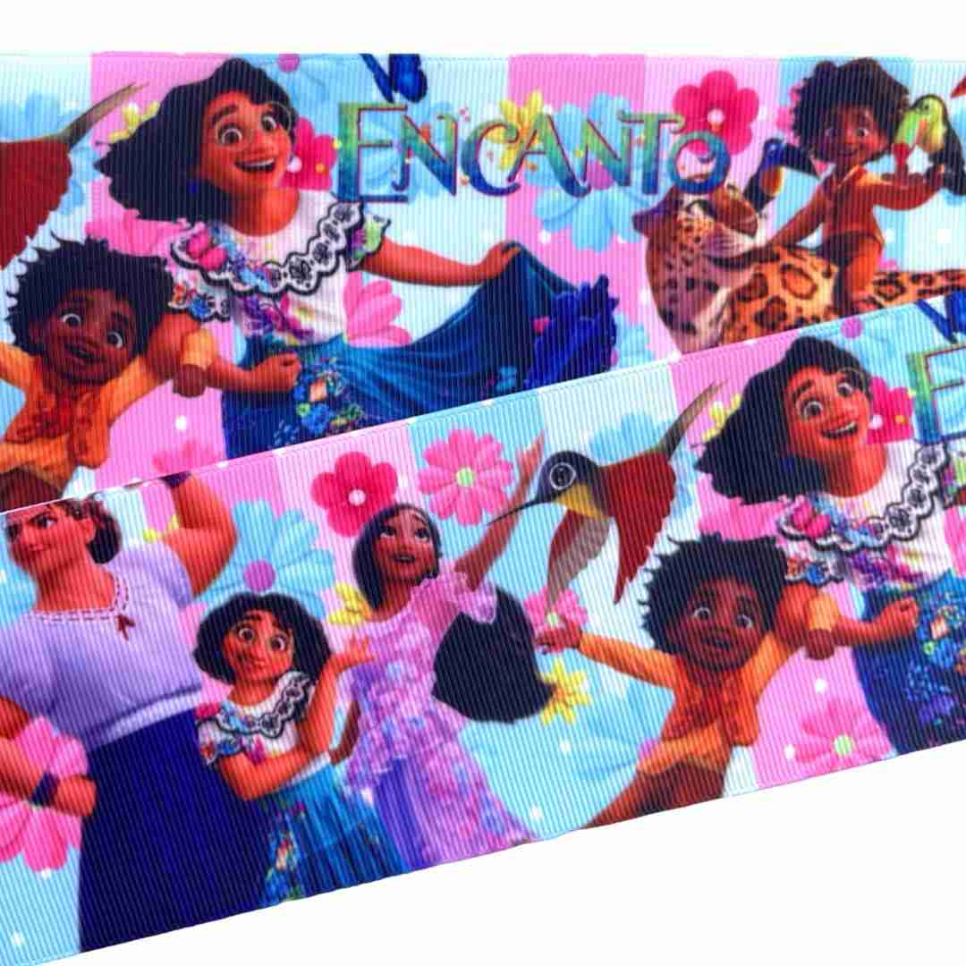 Yarda de Listón Estampado 7.5cm Encanto