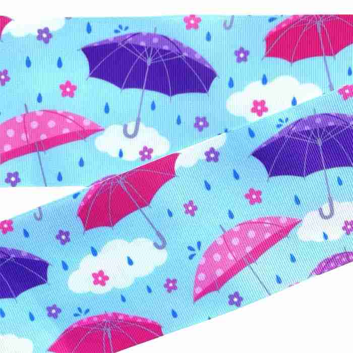 Yarda de Listón Estampado 7.5cm Hola Invierno