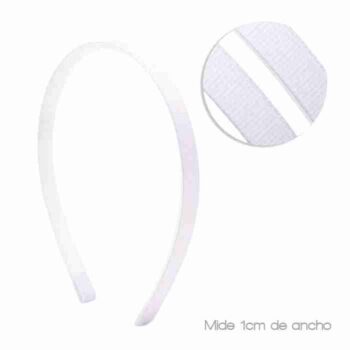 Diadema de 1cm Forrada con Dientes Lila Pálido