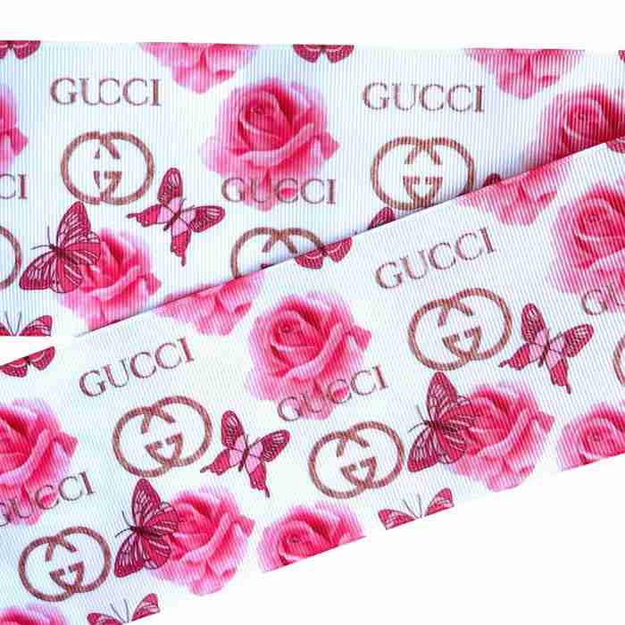 Yarda de Listón Estampado 7.5cm Gucci