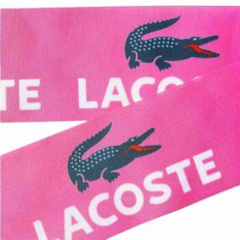 Yarda de Listón Estampado 7.5cm Lacoste