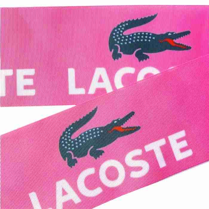 Yarda de Listón Estampado 7.5cm Lacoste