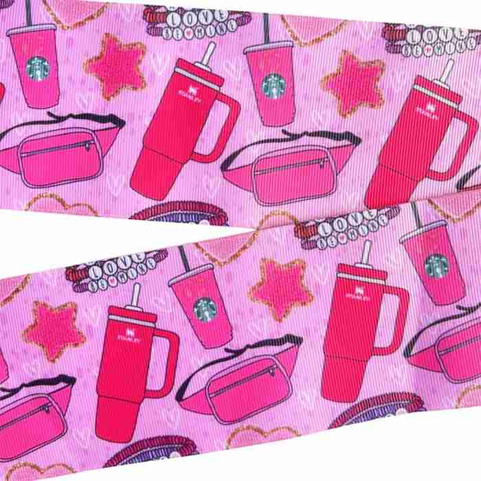 Yarda de Listón Estampado 7.5cm Stanley