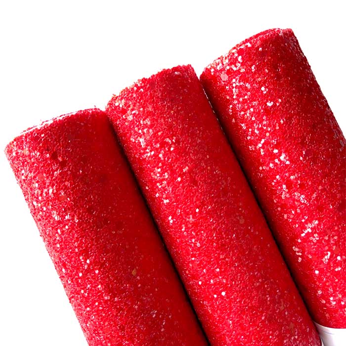 Tramo de Vinil Escarchado Rojo Pasión