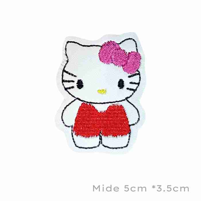 Parche Tejido Kitty Vestido Rojo