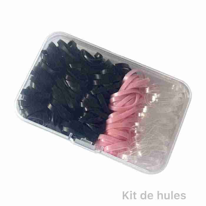 Kit de Hules Negro y Rosa
