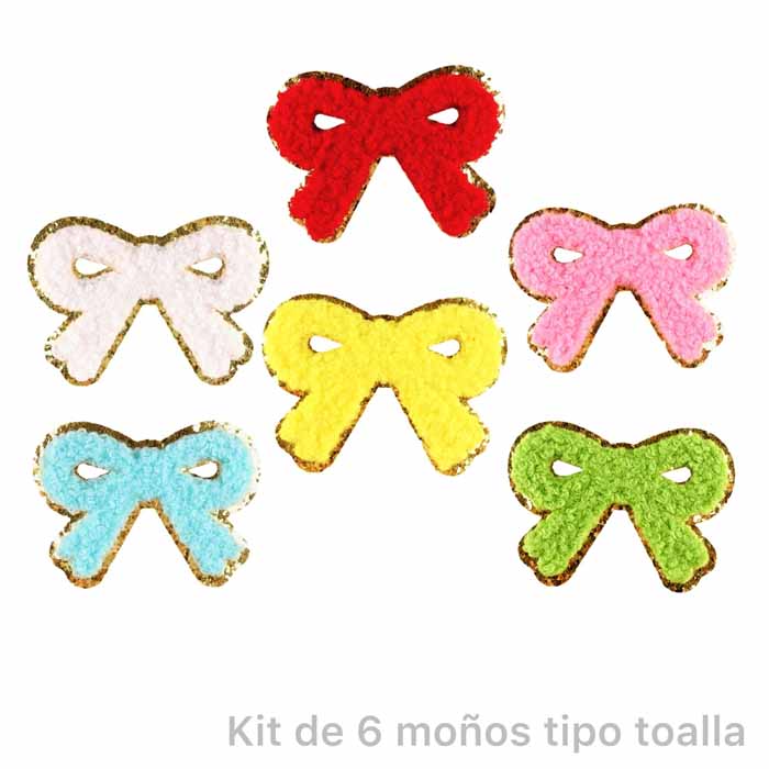 Kit de 6 Parches de Toalla Moños