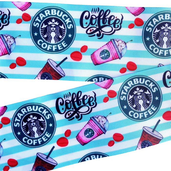 Yarda de Listón Estampado 7.5cm Starbucks Original