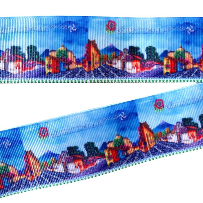 Yarda de Listón Estampado 3.8cm Antigua Guatemala