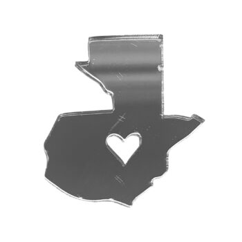 Mapa de Guatemala Mediano Corazón perforado