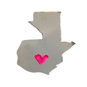 Mapa de Guatemala Grande corazón Rosado
