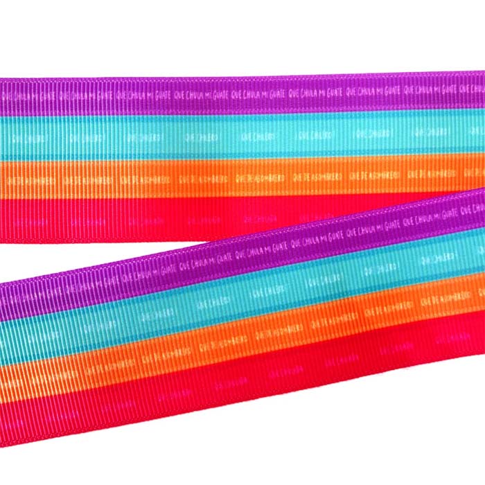 Yarda de Listón Estampado 3.8cm Frases Chapinas