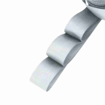 Yarda de Listón Acordonado 3.8cm Gris Plata