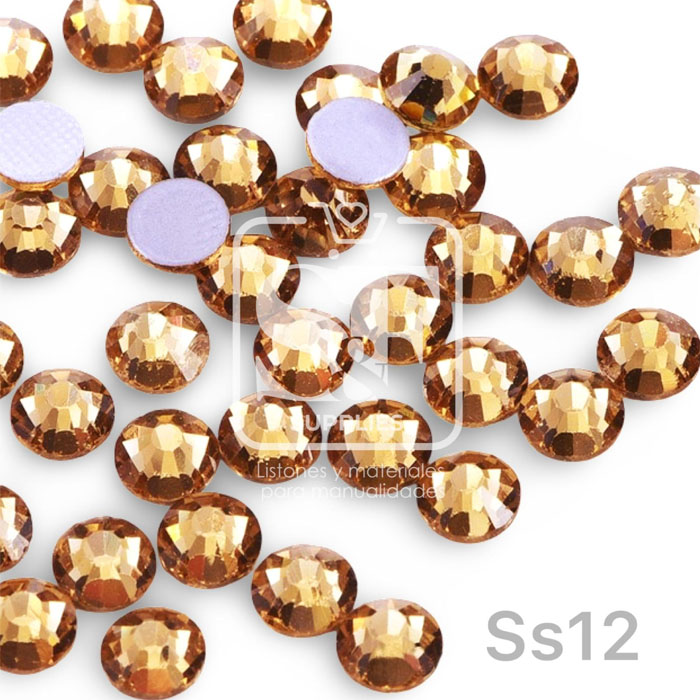 Kit de Cristales Dorado SS12
