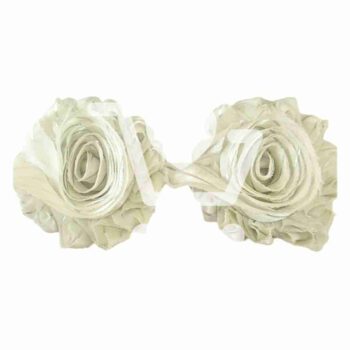 Yarda de Flores Shabby Blanco y Plateado
