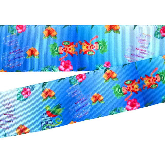 Yarda de Listón Estampado 3.8cm Collage Tecún Human