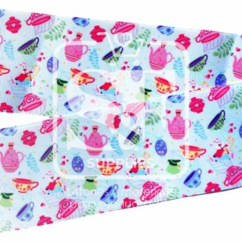 Yarda de Listón Estampado 7.5cm Collage Alicia