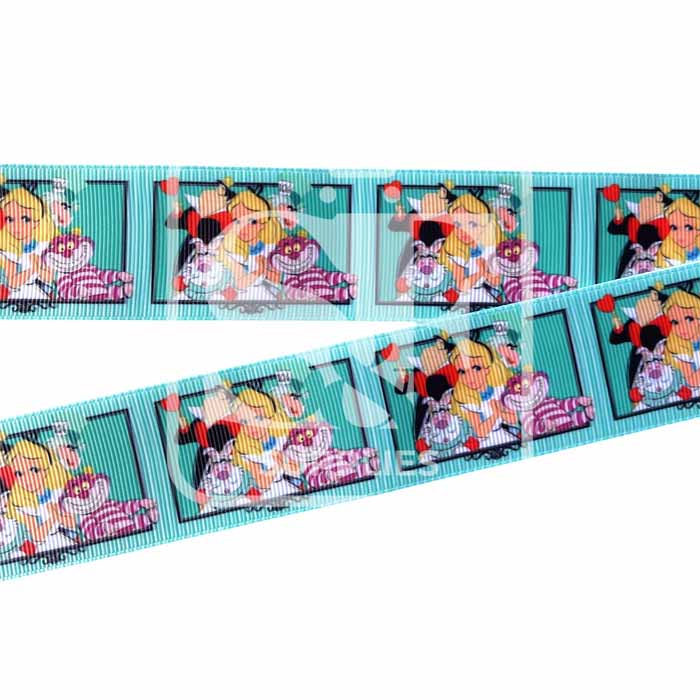 Yarda de Listón Estampado 3.8 Alicia Cuadros Tropic