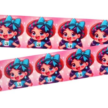 Yarda de Listón Estampado 3.8cm Típico Chapina con Moño