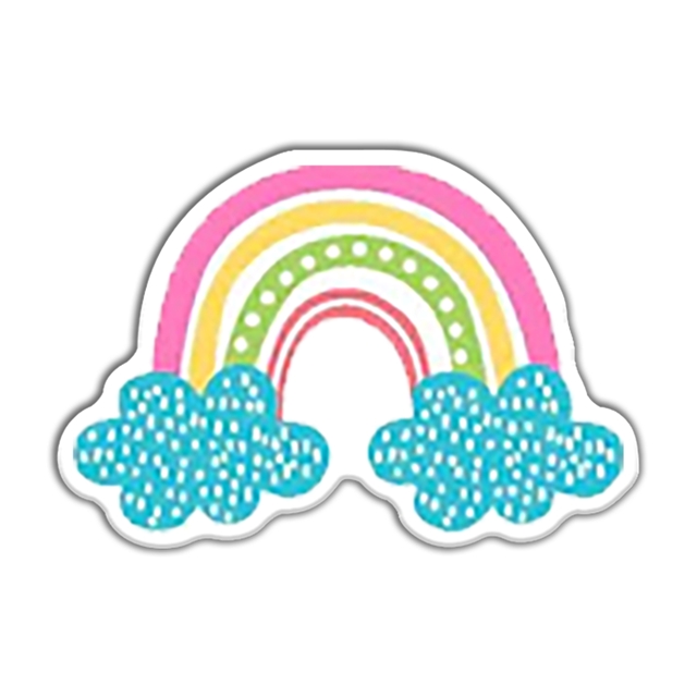 Resina Plana Arcoiris y Nubes