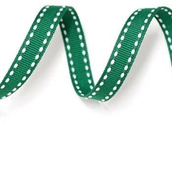 Yarda Acordonado 1cm Verde Botella con costura