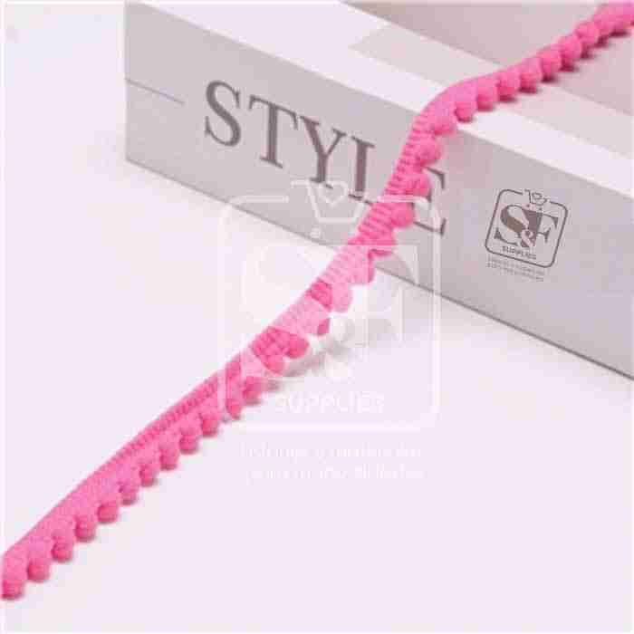 Yarda de Bies con Mini Pomponcitos Mexicano