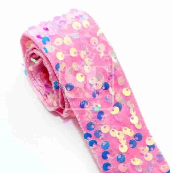 Yarda de Terciopelo Lentejuela 3.8cm Rosado