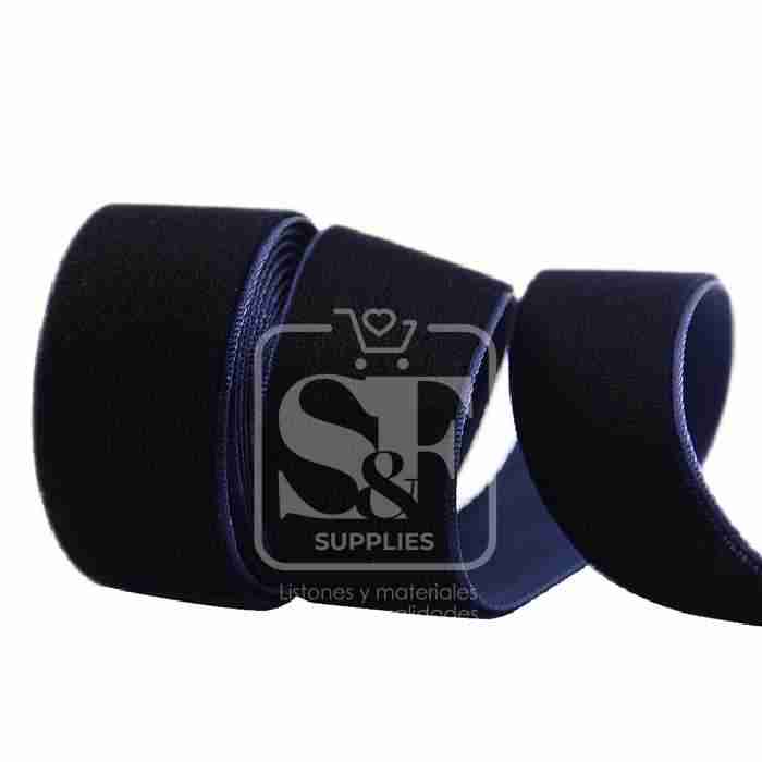 Yarda de Listón Terciopelo 3.8cm Marino