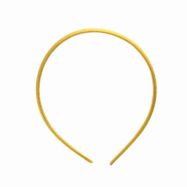 Diadema Satinada de 1cm Amarillo Mango