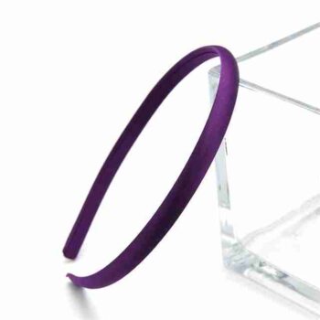 Diadema Satinada de 1cm Morada