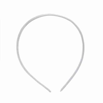 Diadema Satinada de 1cm Gris Plata