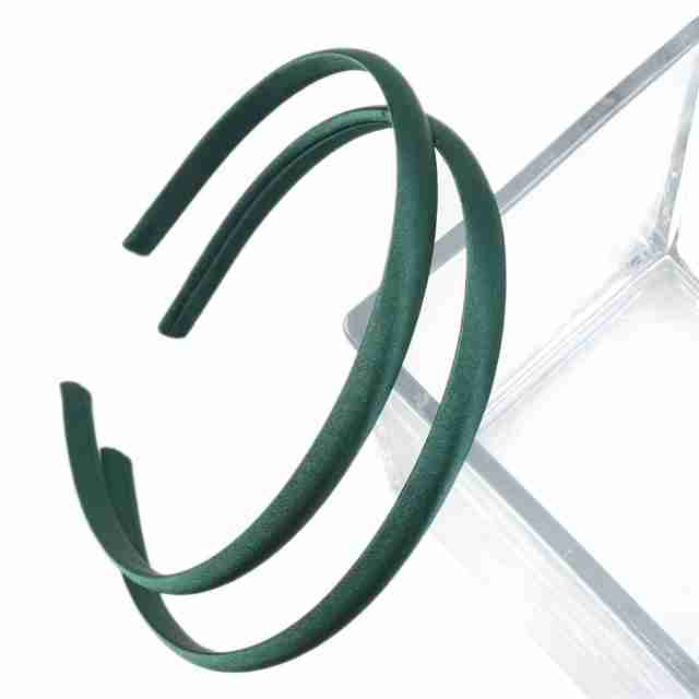 Diadema Satinada de 1cm Verde Botella