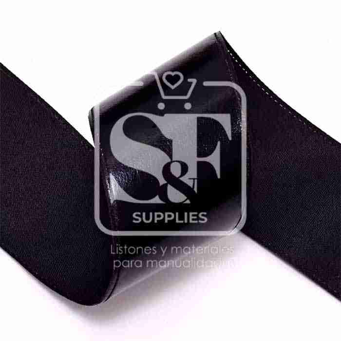 Yarda de Listón 7.5 - Holograma Completo Negro