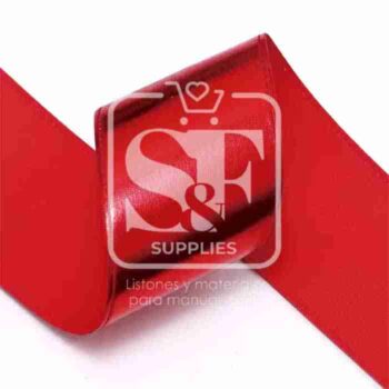 Yarda de Listón 7.5 - Holograma Completo Rojo