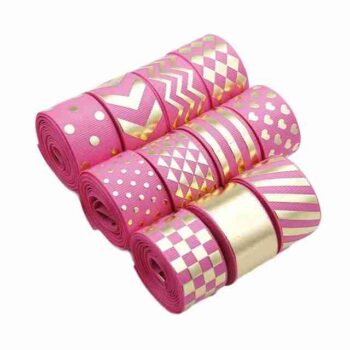 Paquete Listón 2.5cm Holográfico Rosa Pasión