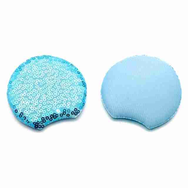 Par de Orejitas Turquesa Redondas Lentejuela Fija