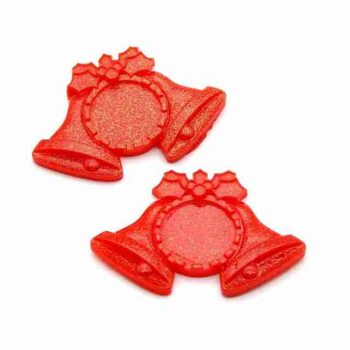 Tapita Roja Con Diseño de Campanas Navideñas