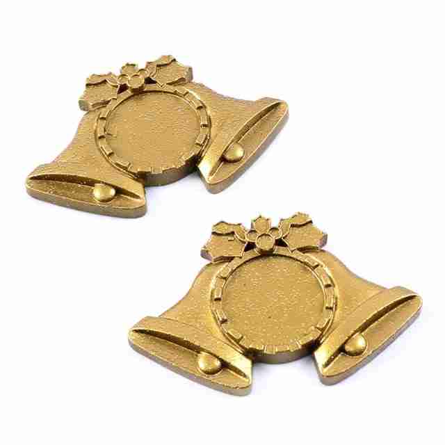 Tapita Dorada Con Diseño de Campanas Navideñas