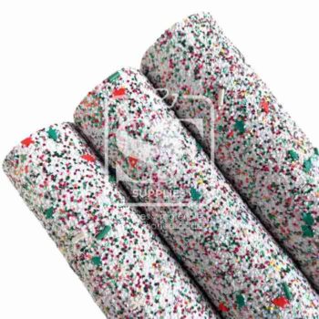 Tramo de Vinil Escarchado Navideño con Pinos