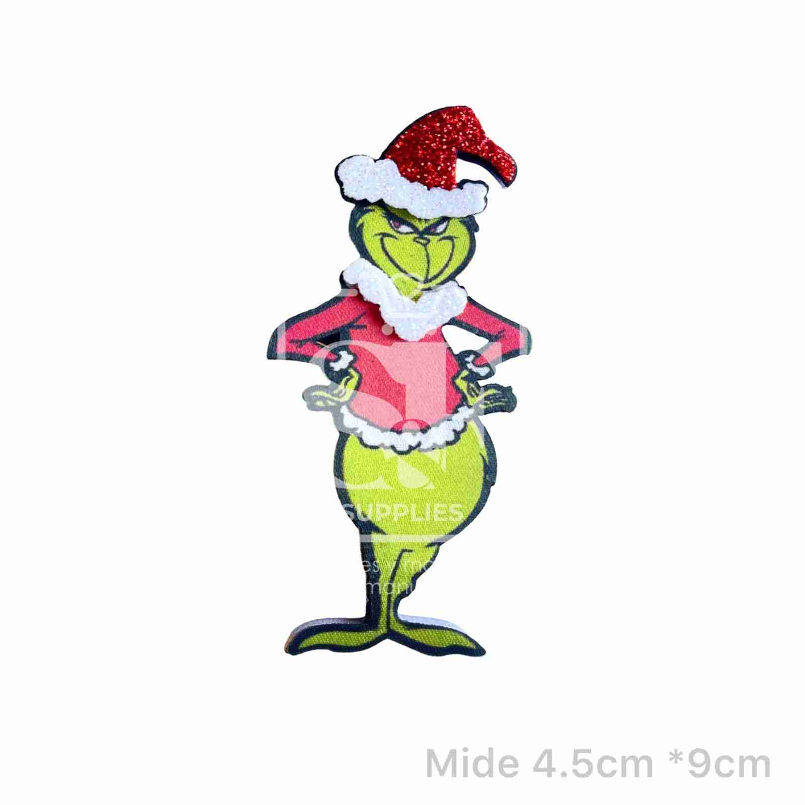 Flat Grinch Santa