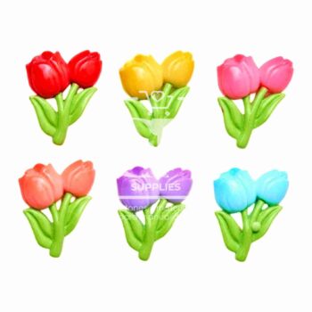 Kit de 6 Resinas de Tulipanes Brillantes