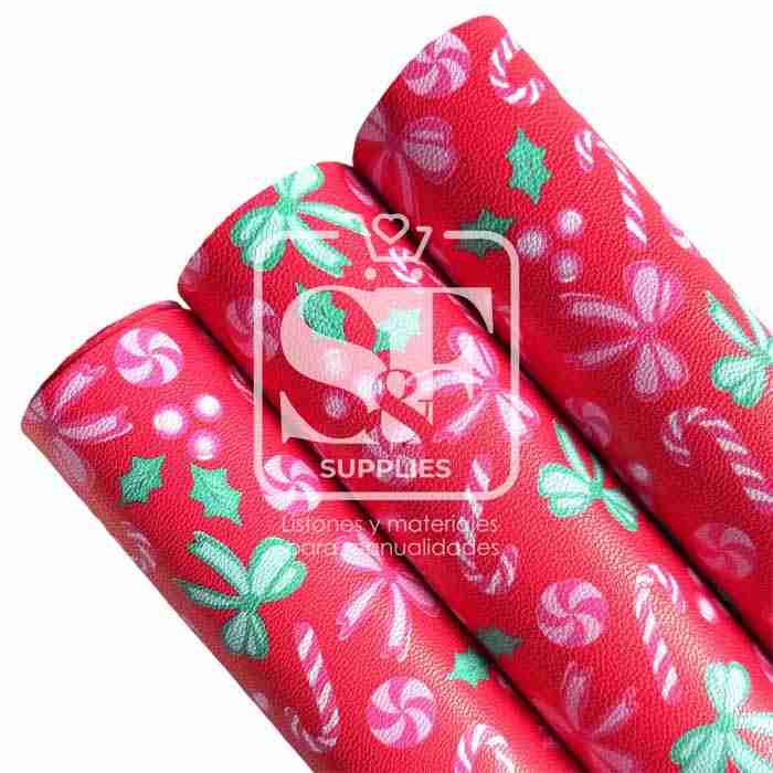 Tramo de Mini Litchi Roja Moños Navideños