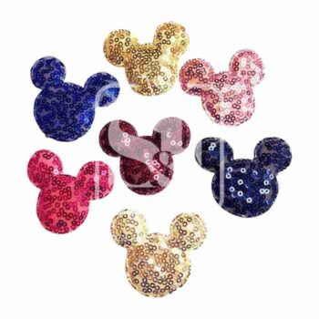 Kit de 7 Parches de Lentejuela Silueta Mickey