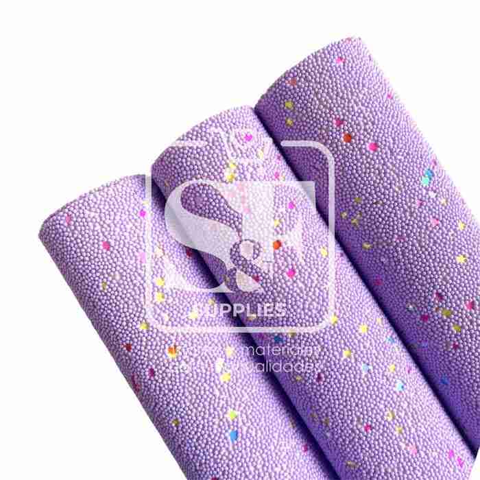 Tramo de Vinil Escarchado Lila Anicillos