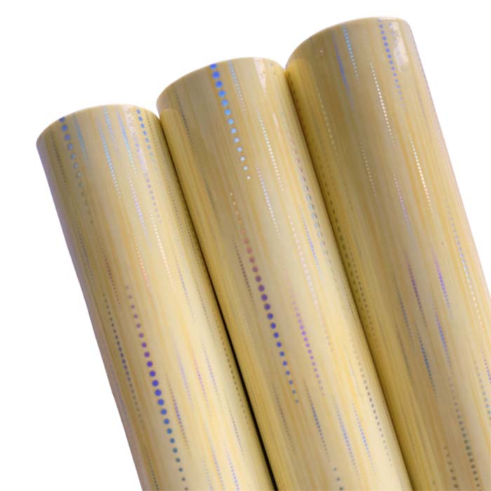 Tramo de Vinil Espejo Meteorito Amarillo Bebe