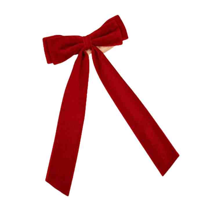 Coquette doble y largo terciopelo Rojo