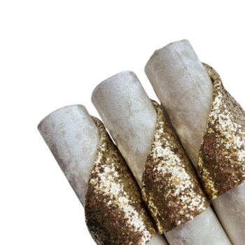 Tramo Vinil Doble Cara Escarchado- Terciopelo Blanco