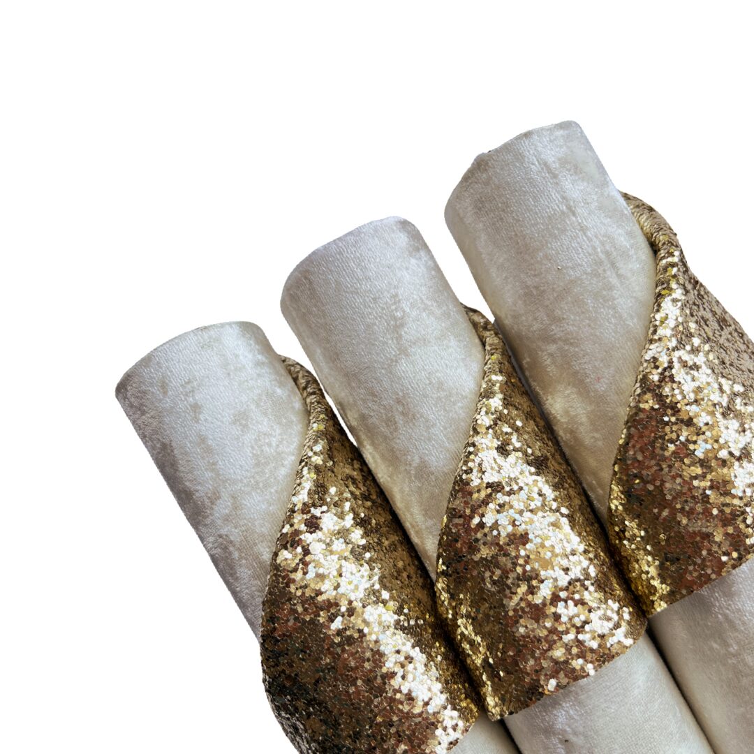 Tramo Vinil Doble Cara Escarchado- Terciopelo Blanco